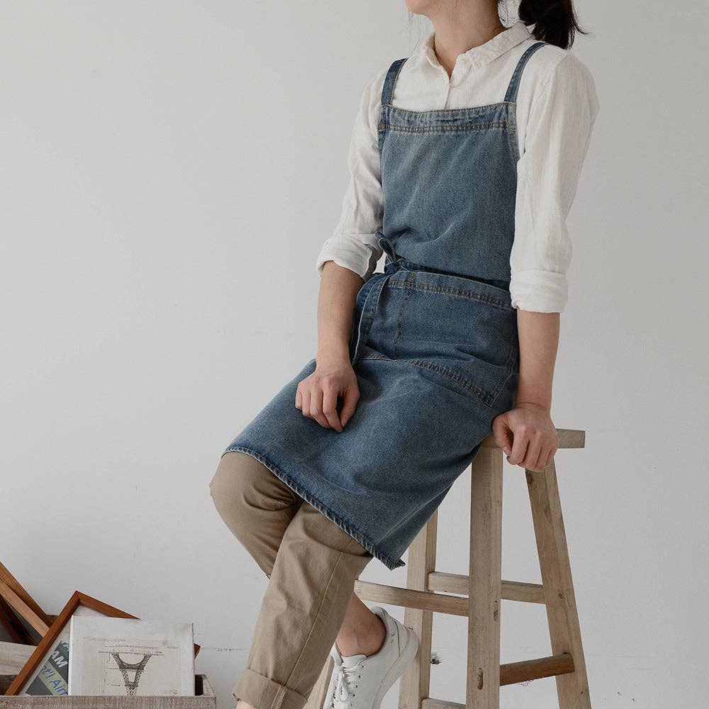 Heavy-Duty Cotton Canvas Denim Apron