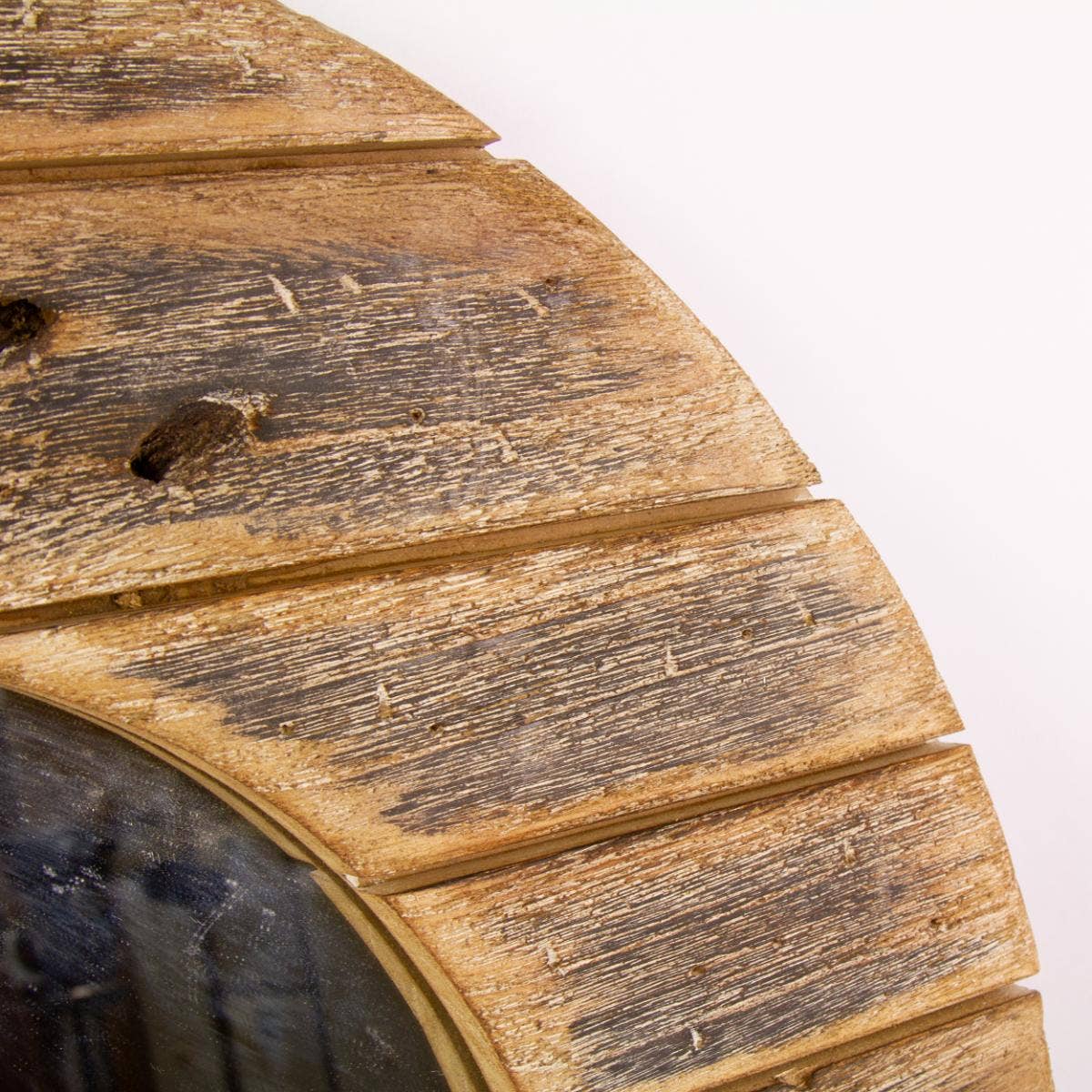 Wooden Planks Circular Mirror, 68cm
