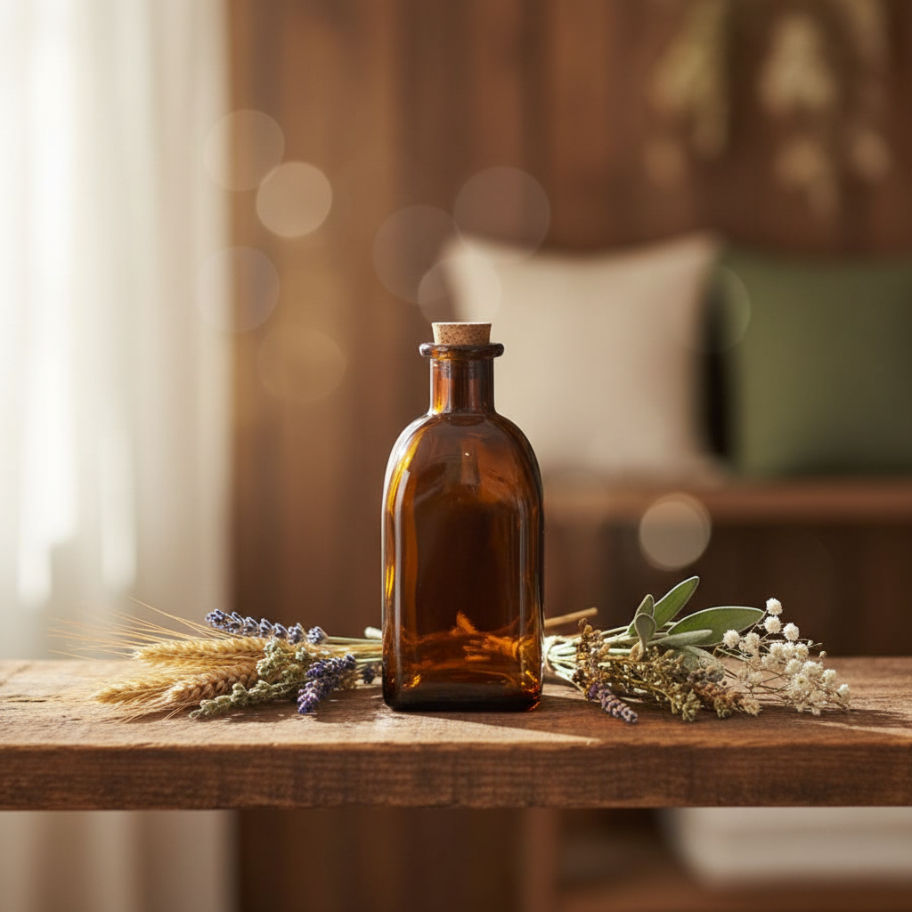 Amber Glass Bottle - Lifestyle