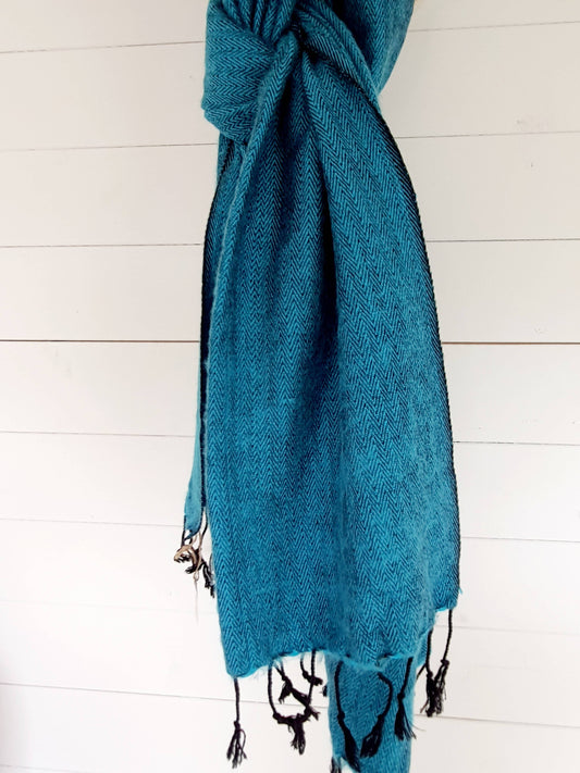 Herringbone Weave Oversized Winter Scarf