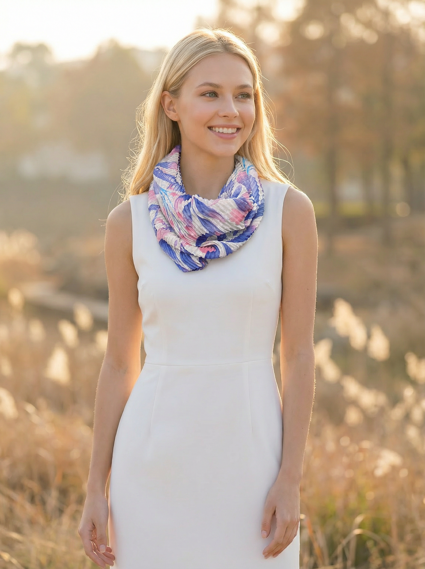 Let Love Bloom Neck Scarf | Magnetic Clasp Snood