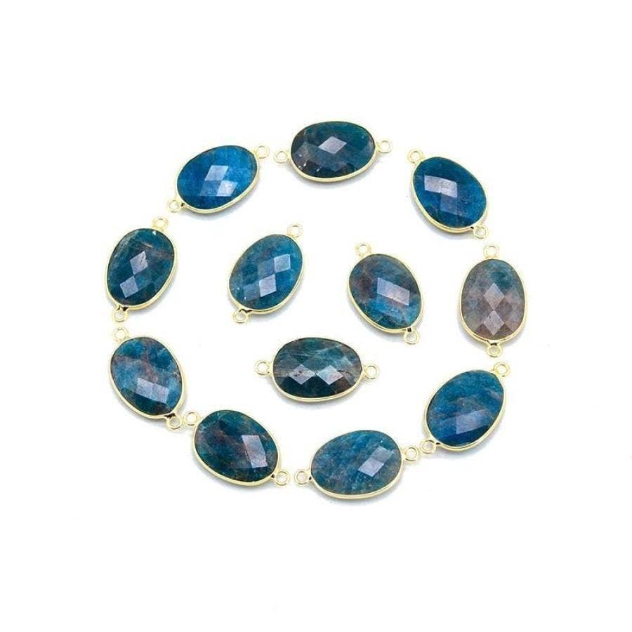 Natural Blue Apatite Gemstone Wrap Bracelet