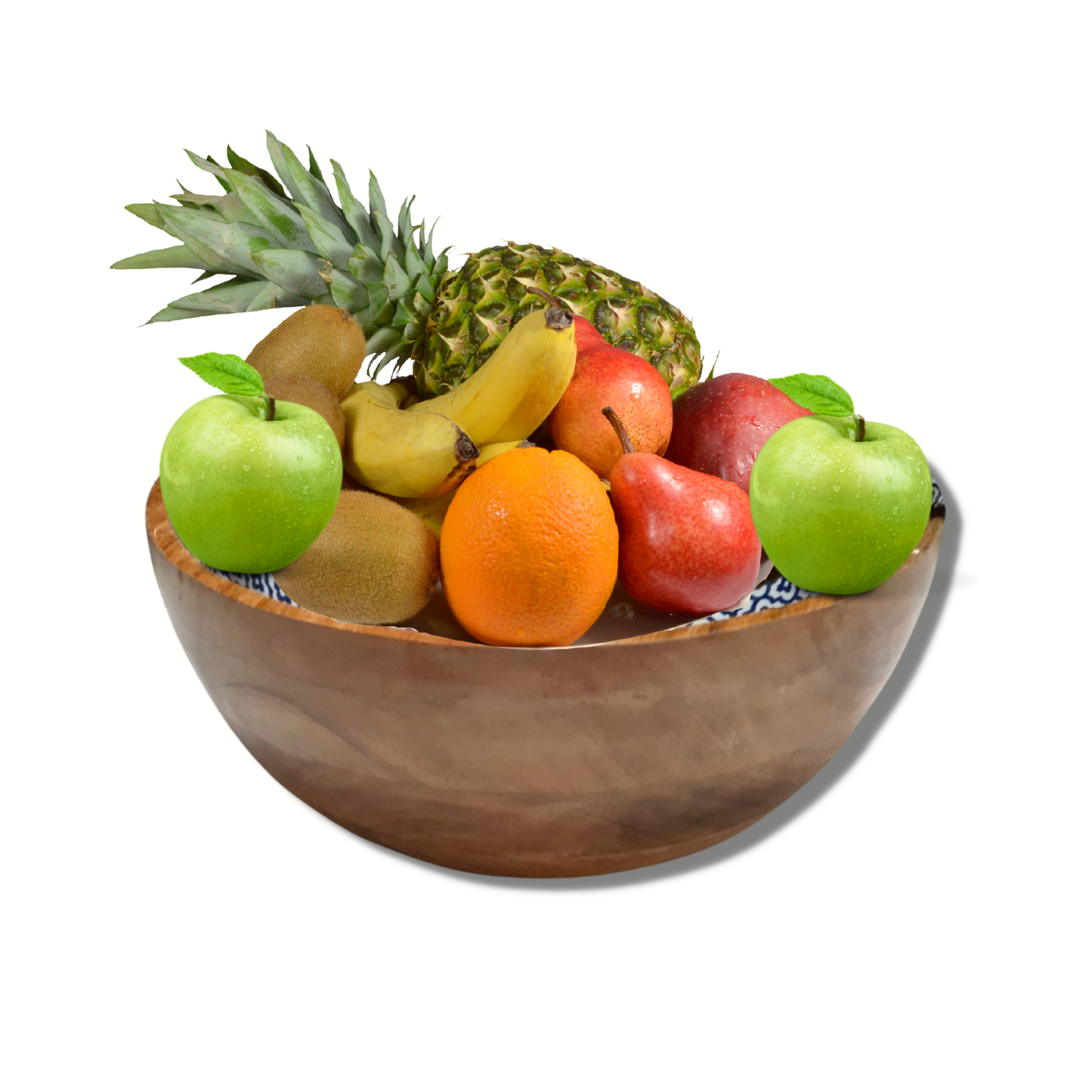 Handmade Serving Bowl with Spoons Stunning Prints Salad Bowl