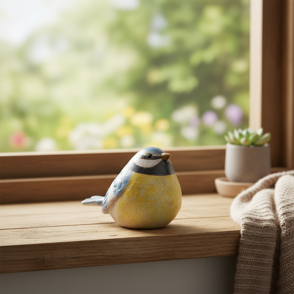 Blue tit windowsill 1