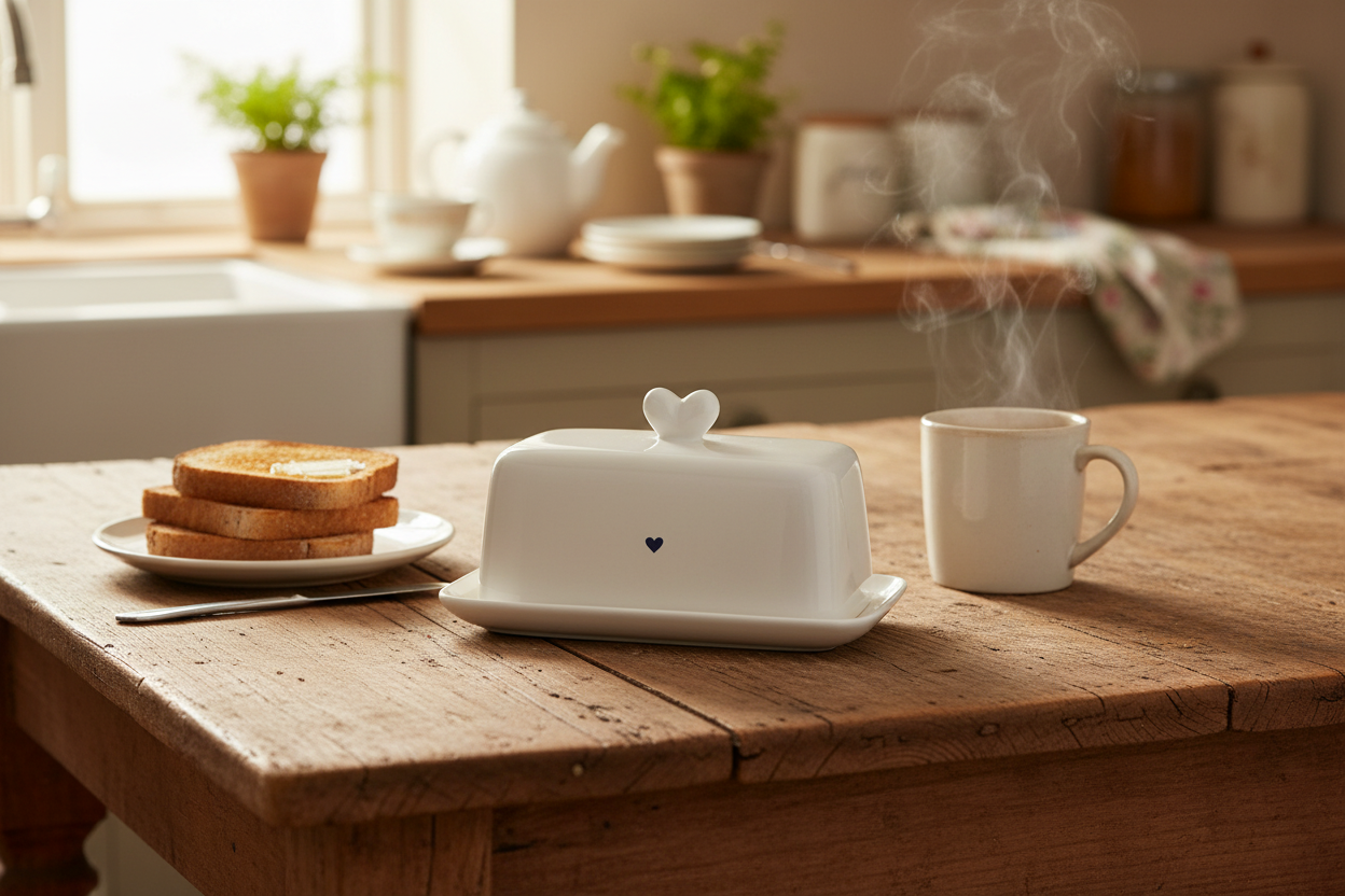 Butter Dish Hearts - Toast and Tea