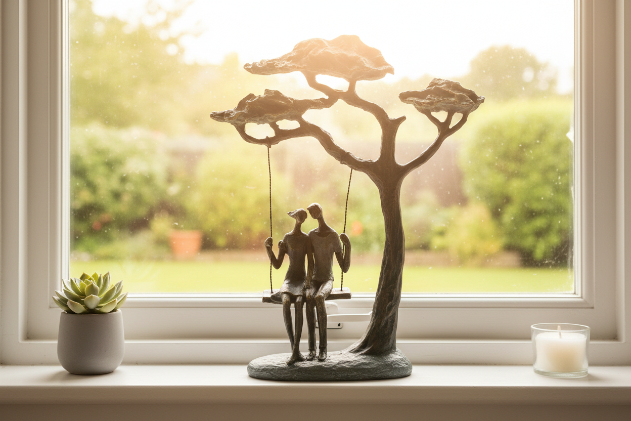 Couple on a Swing Windowsill Lifestyle Shot