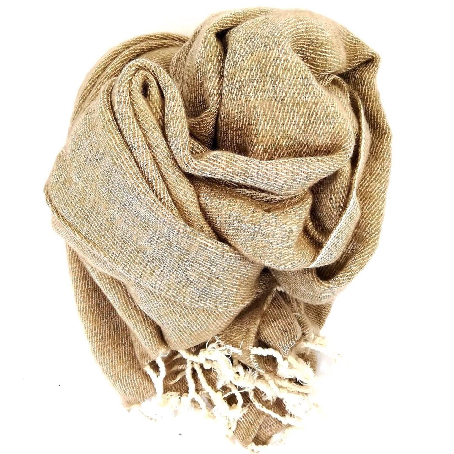 Nepali Yak Shawl - Oatmeal | Ethically Handloomed