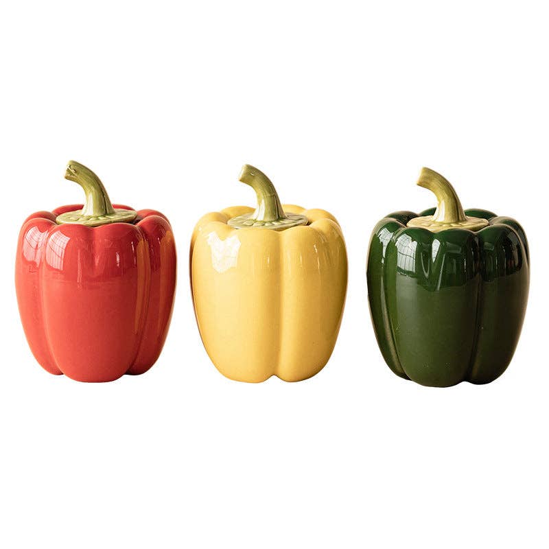 Pepper Shaped Ceramic Storage Container | Gohobi
