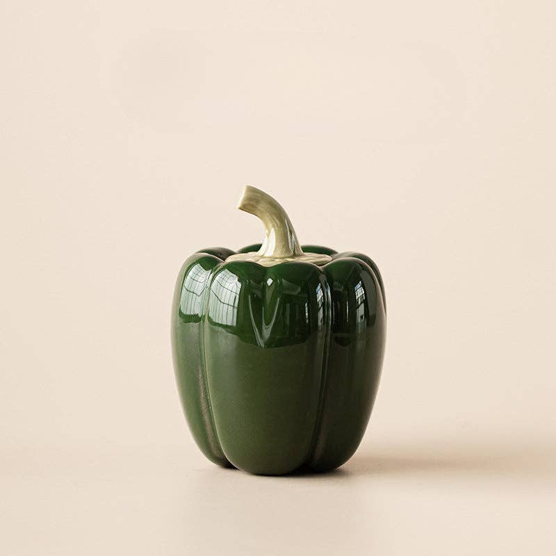 Pepper Shaped Ceramic Storage Container | Gohobi