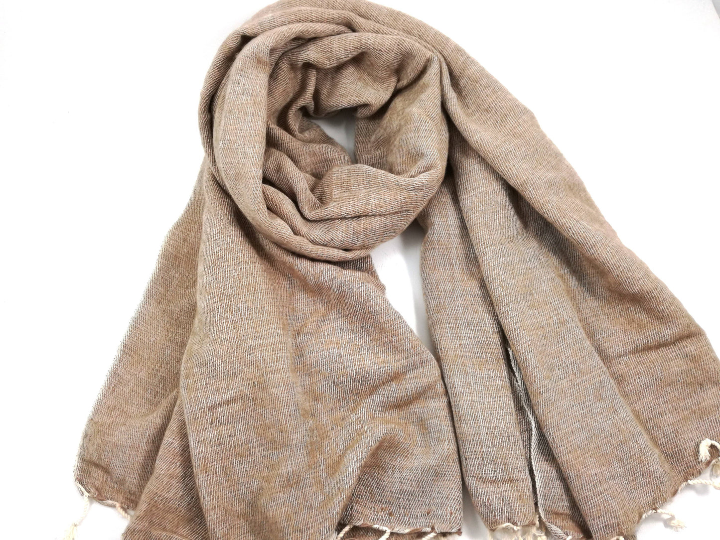 Nepali Yak Shawl - Oatmeal | Ethically Handloomed
