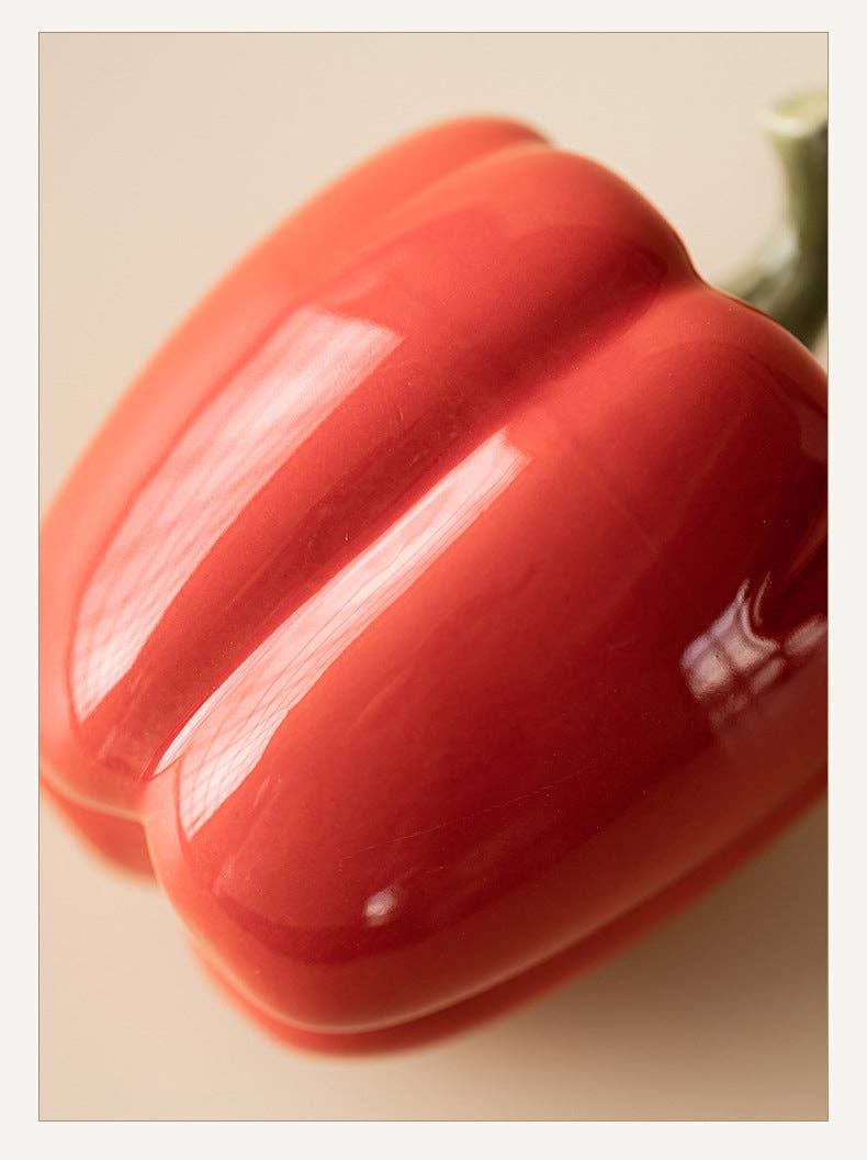 Pepper Shaped Ceramic Storage Container | Gohobi
