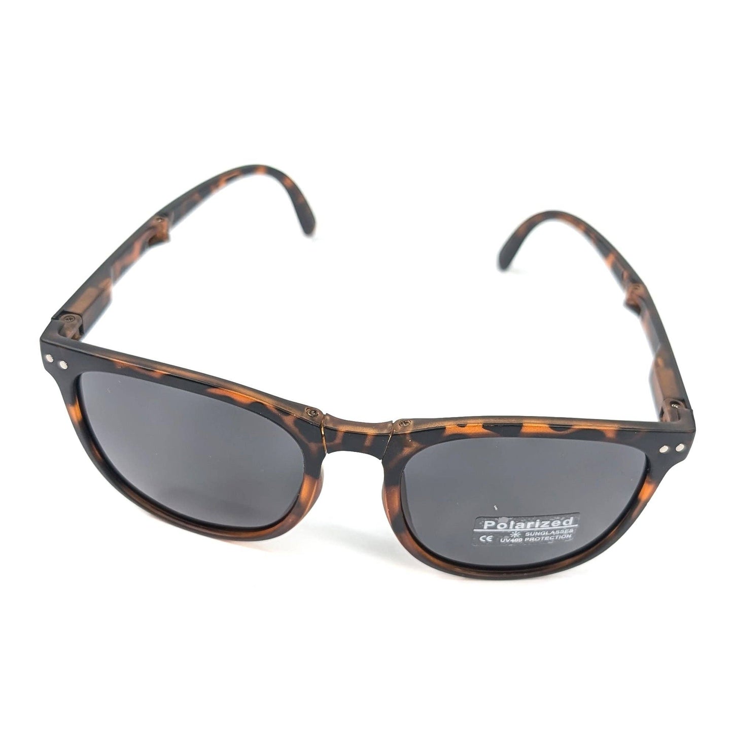Sorelli - Matte Foldable Polarised Sunglasses (with Case & Cleaner) - Tortoise Shell