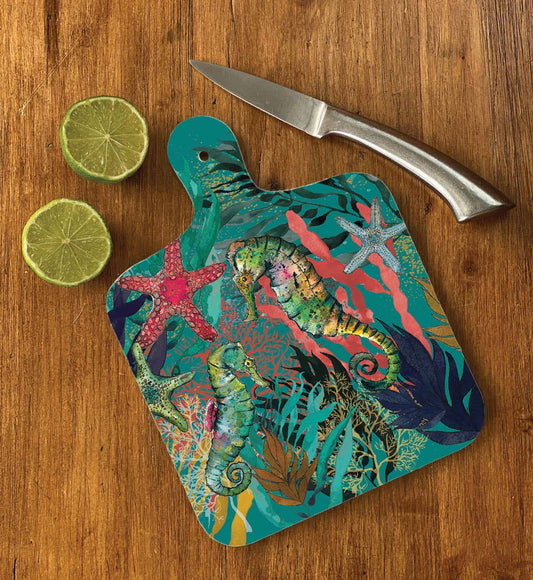 Small Seahorse & Starfish Chopping Board