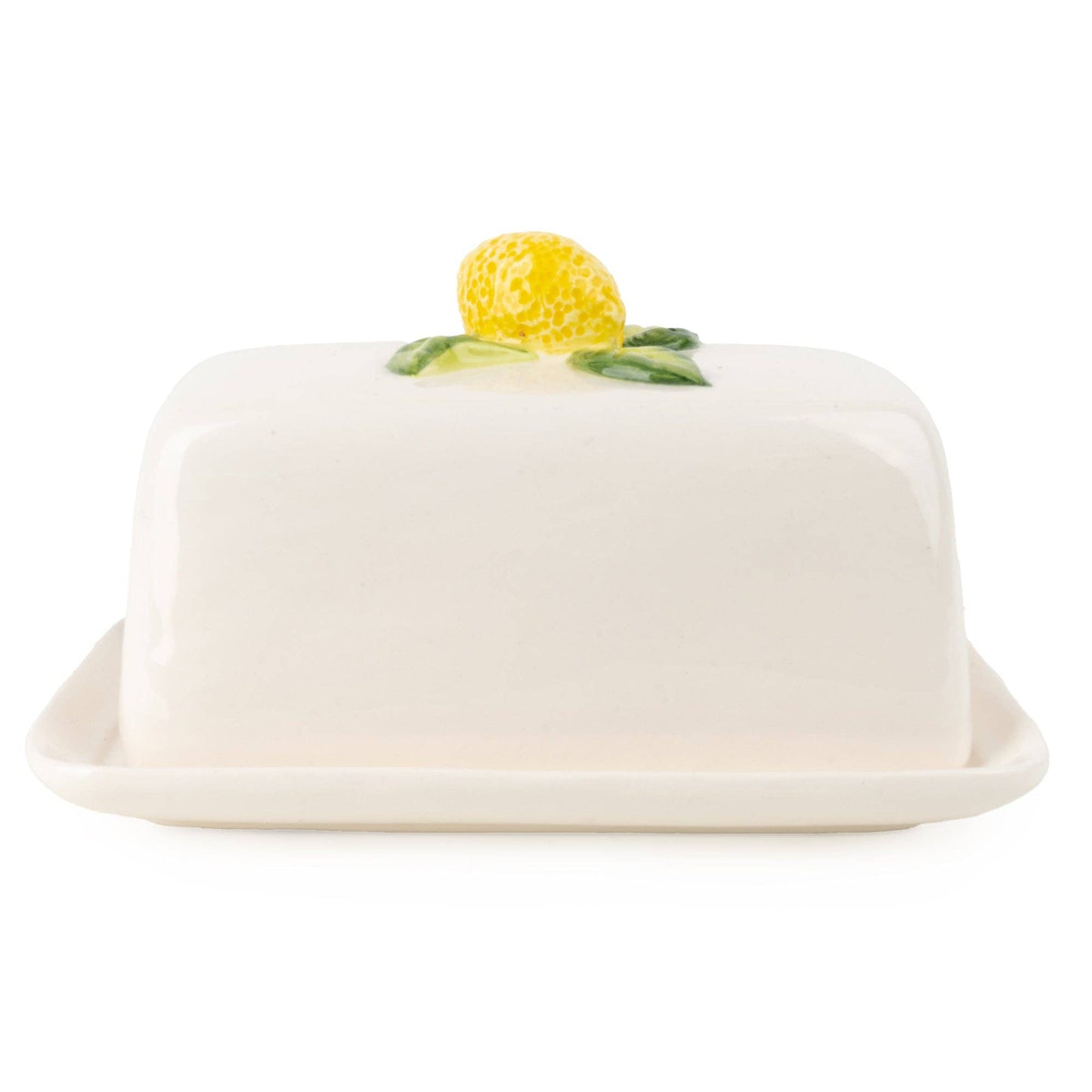 Ceramic Butter Dish with Lemon Design