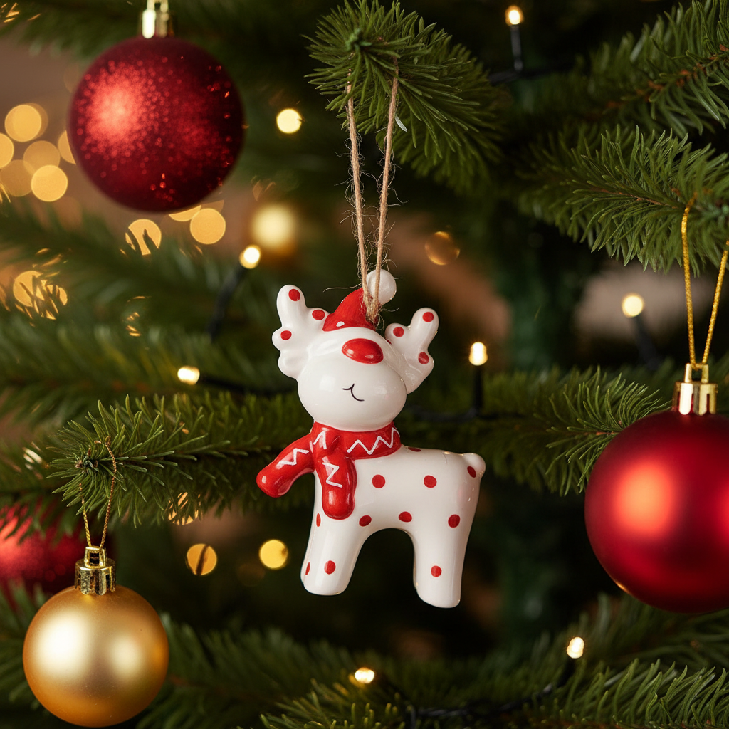 Hanging Deer - Christmas Tree Shot