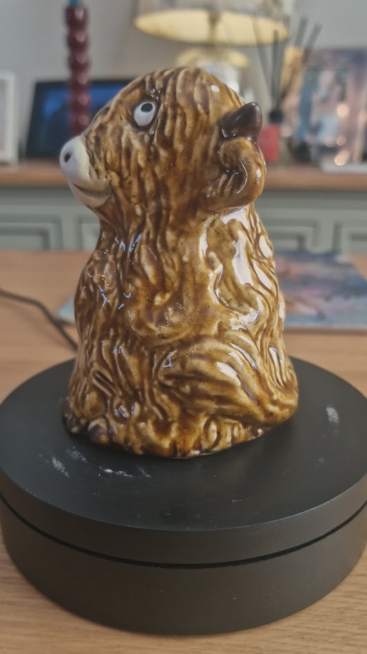 Glazed Highland Cow Ornament, 11.5cm