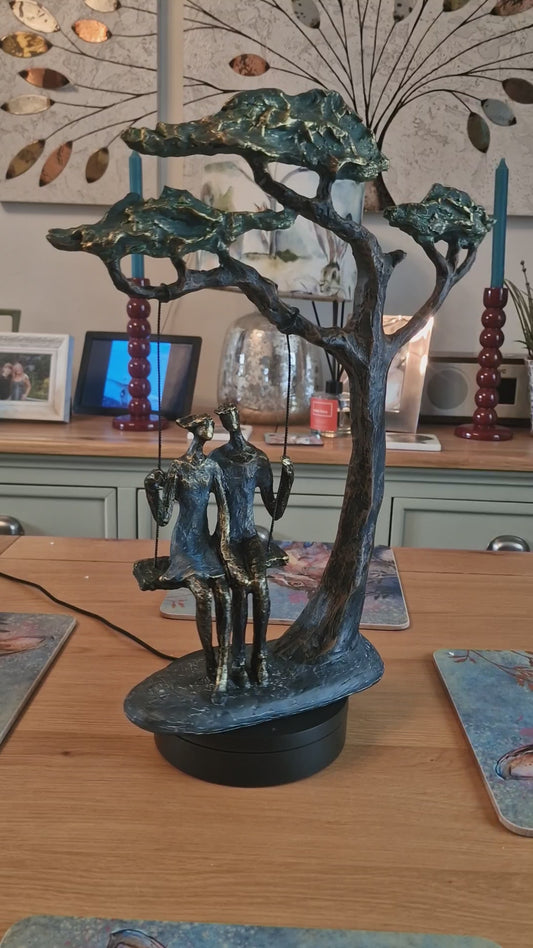 Couple on a Swing Ornament H39cm