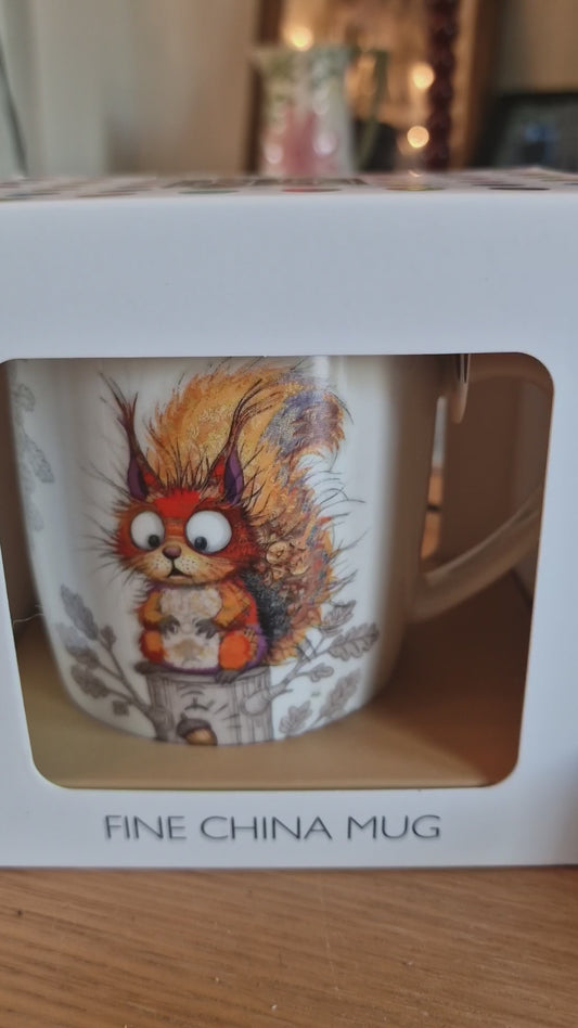 Bug Art Sarah Squirrel Mug with presentation box