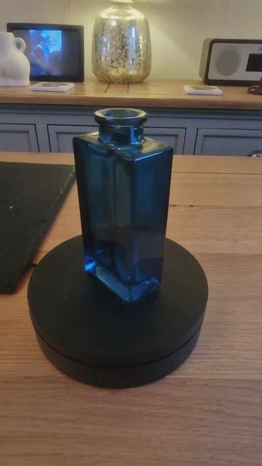 Blue Glass Flower Vase or Diffuser Bottle 12cm