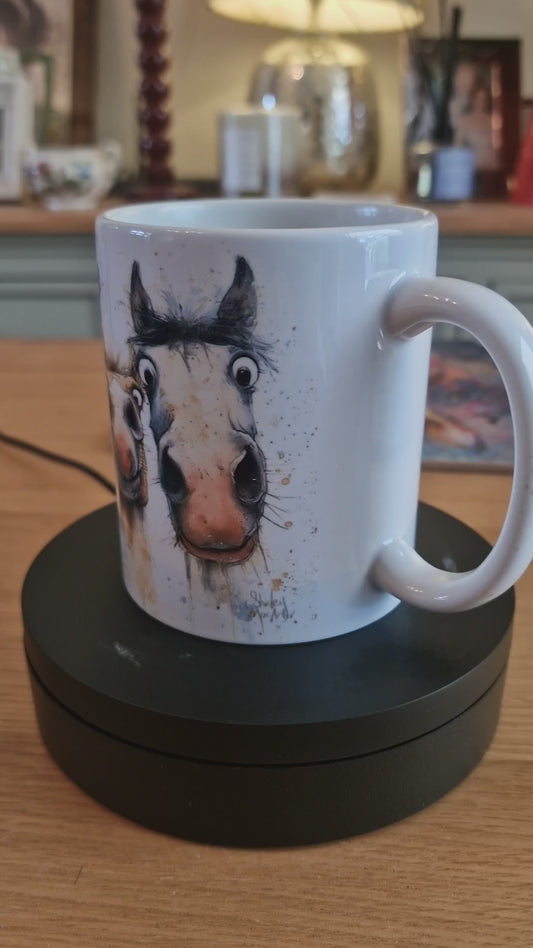 Unsaddled Characterful Horse Art Mug
