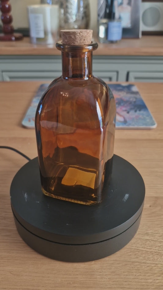 Rustic Glass Bottle with Cork, 14.5cm