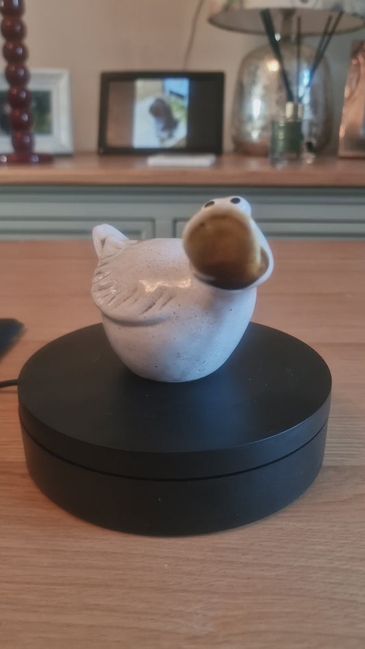 Rustic Duck White Ornament, 13.9cm