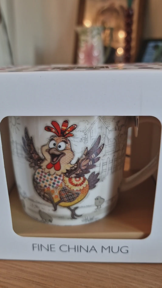 Bug Art Harriet Hen Mug with presentation box
