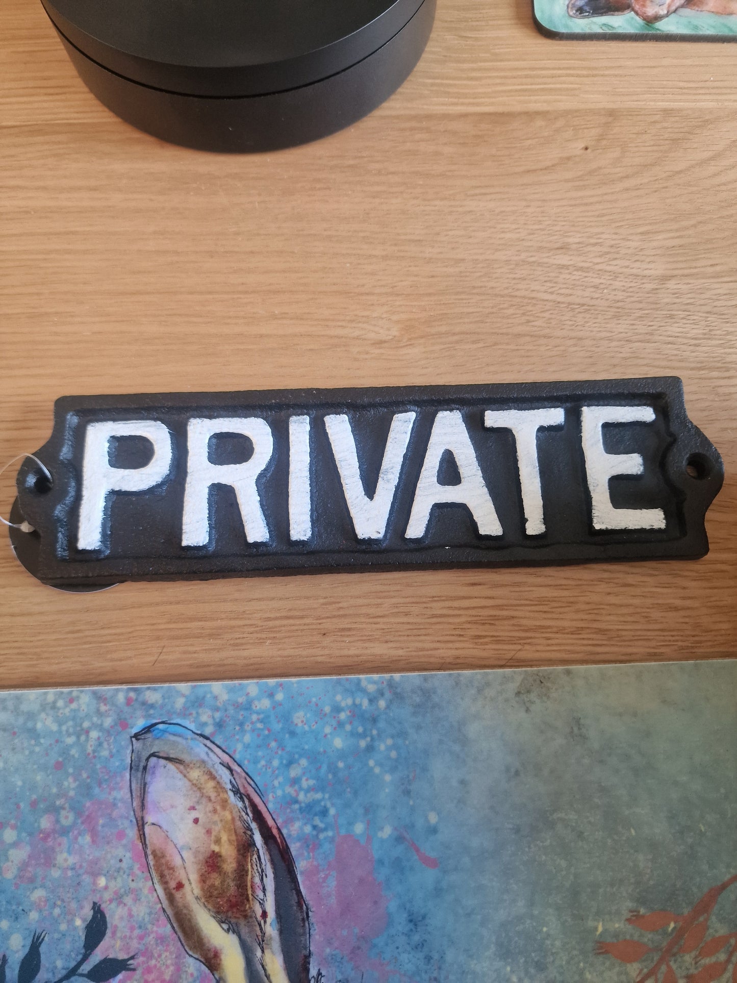 Private Cast Iron Wall Sign