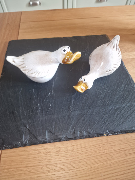 Rustic Duck White Ornament, 13.9cm