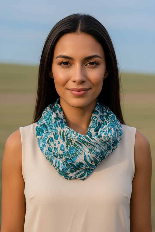 Teal Scarf - Exact Pattern Reference