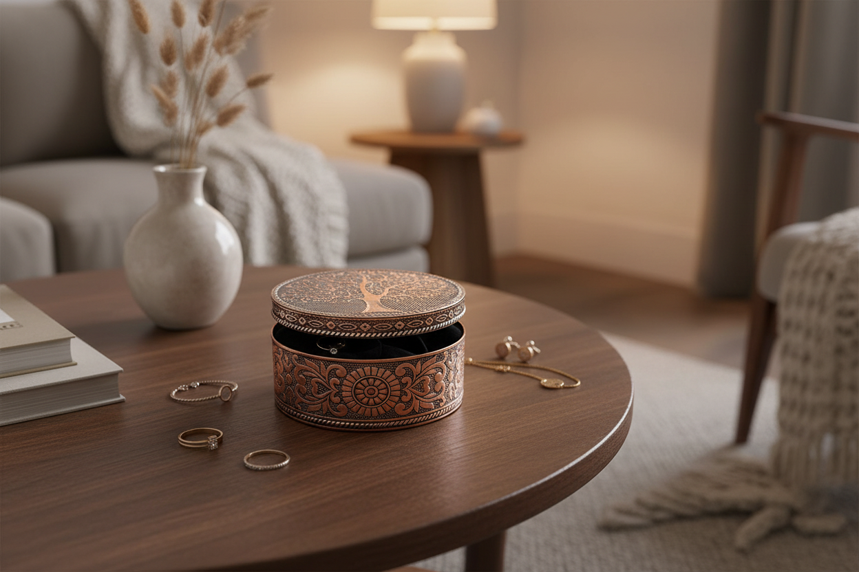 Tree of Life Trinket Box - Coffee Table Lifestyle