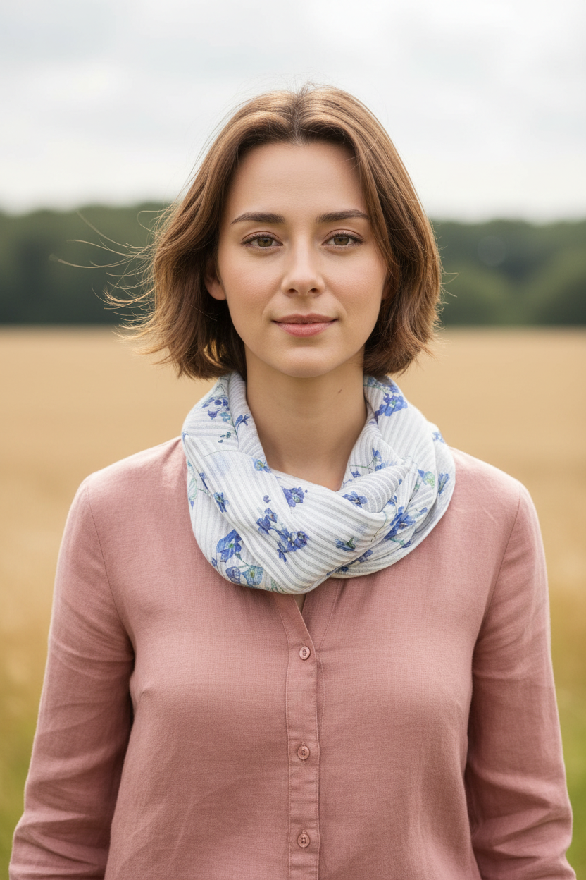 White Forget-Me-Not Snood - Outdoor