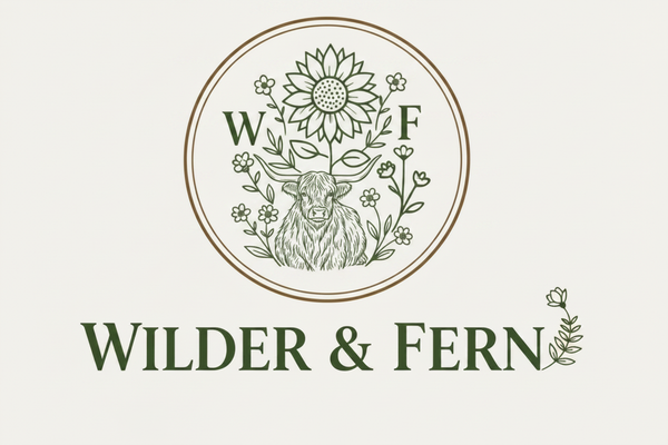 Wilder & Fern Banner with Highland Cow